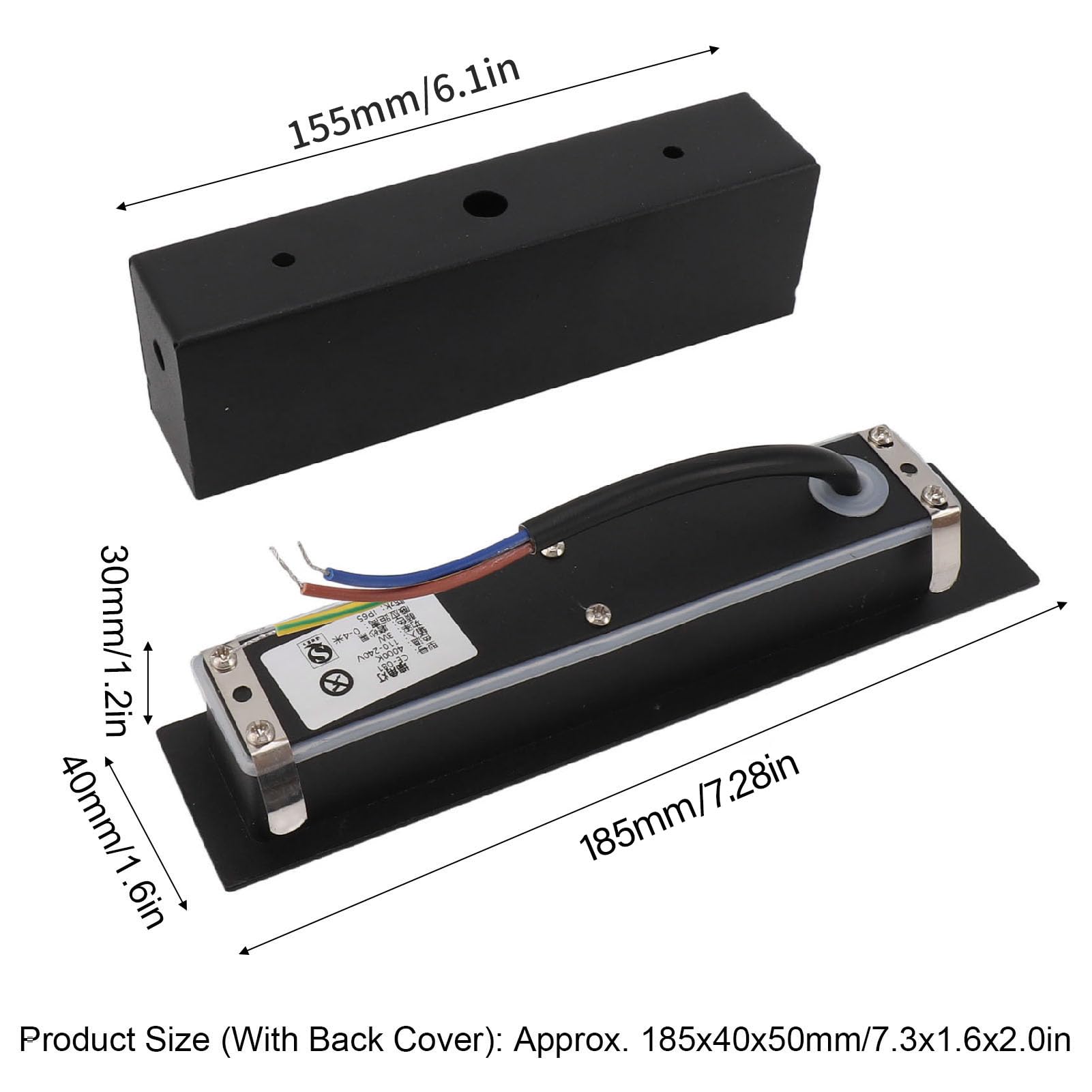 Luz de Pared de Esquina Integrada Luz de Escalera LED IP65 Sensor de Movimiento Impermeable Interior Exterior Negro