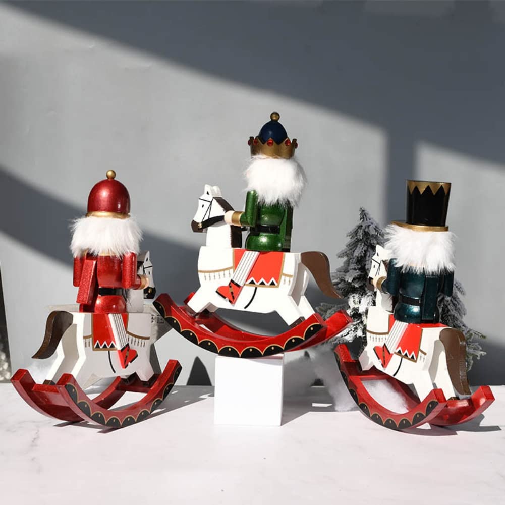 ミッキーマウス ロッキングホース クリスマス装飾　置物フィギュア　くるみ割り人形 Amazon.co.jp: 木製ロッキングホース クリスマス くるみ割り人形
