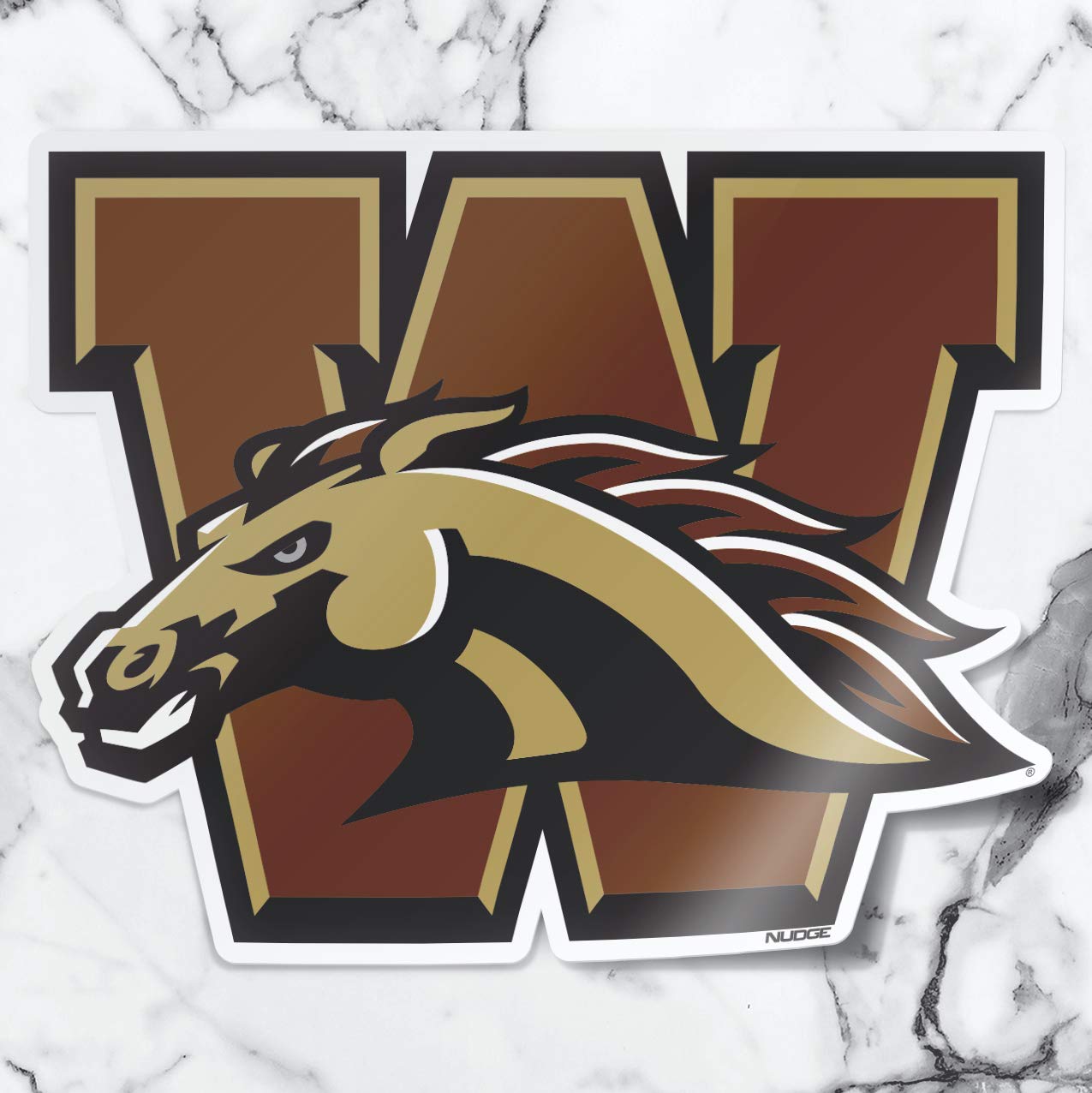 Collegiate NCAA Car Decal Made from Premium Weatherproof Vinyl (Western Michigan University)