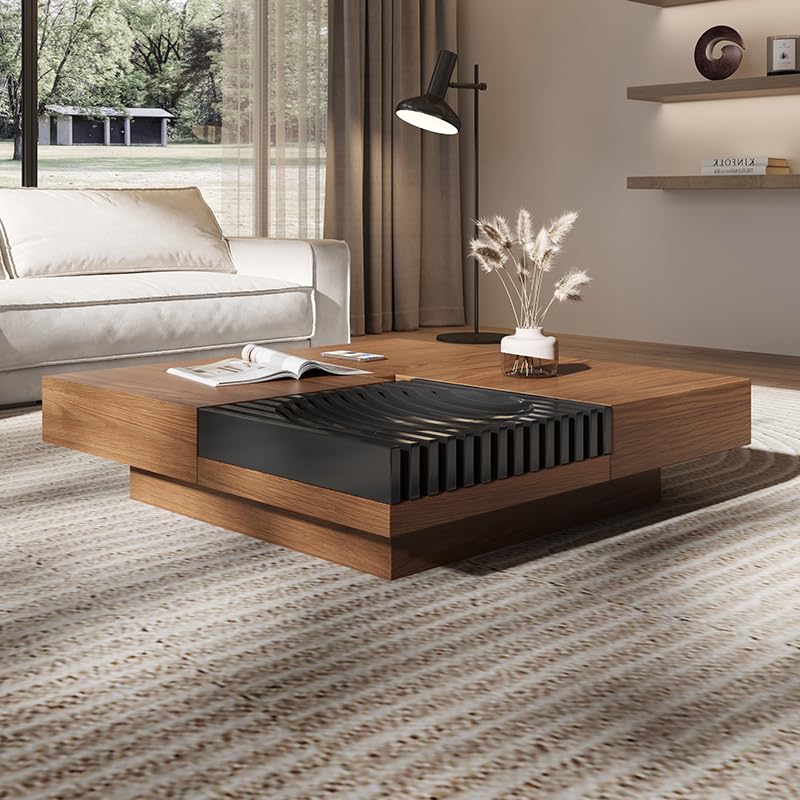 【新品未使用】Fallworks mini table walnut Amazon.com: Small Coffee Table Walnut Wood Coffee Table for Living