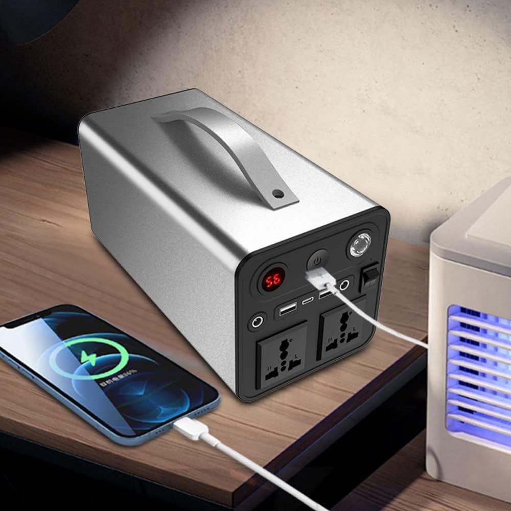 Power Bank Portatile per Campeggio 300W 90000mAh - Generatore Solare per Campeggio, Viaggi, Pesca, Alimentazione di Emergenza, Backup - Presa CA/CC/USB/Tipo C per Esterni