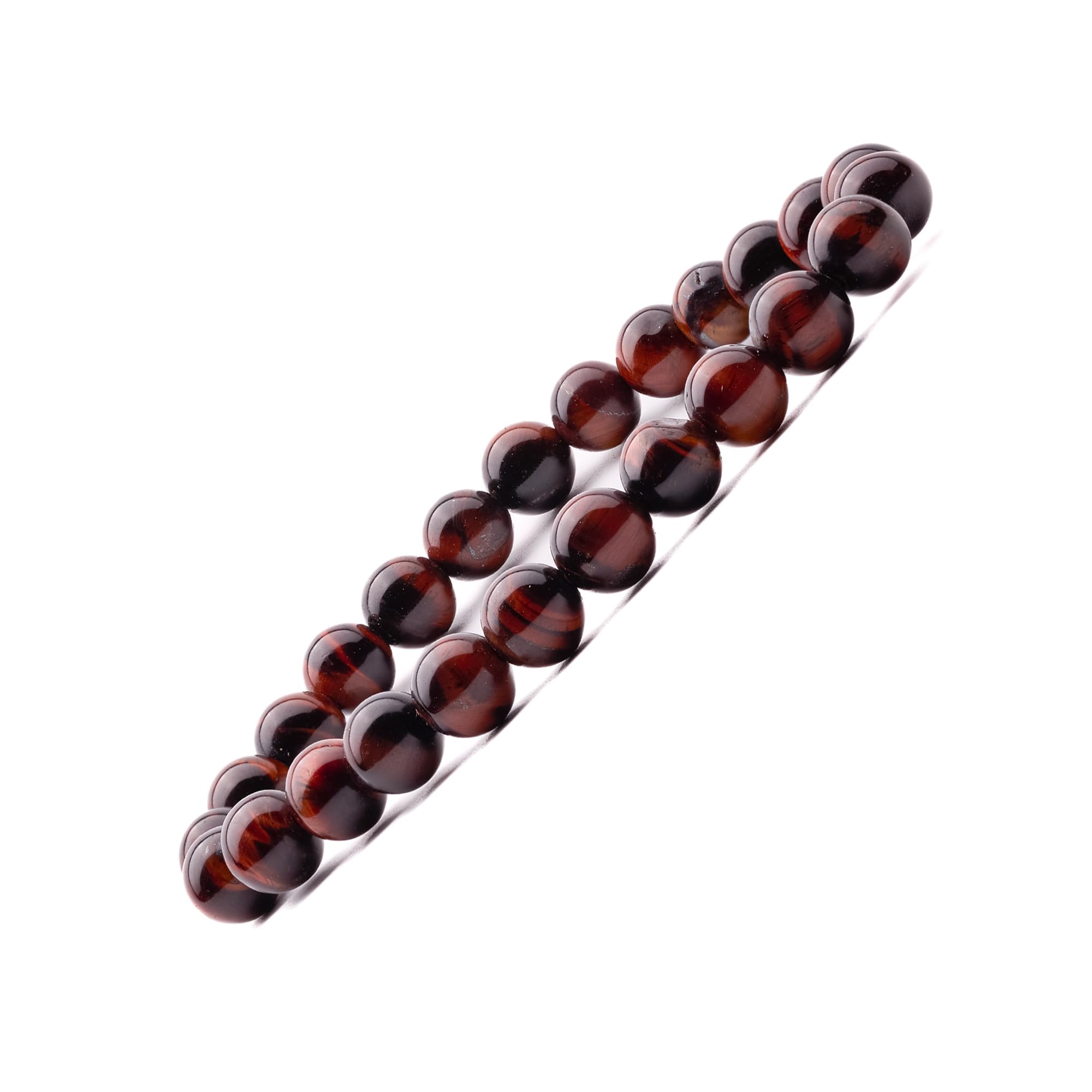 Plus Value Red Tiger Eye Bracelet - 8mm Beads for Grounding & Protection | Reiki Crystal Chakra Healing with Jute Bag (B083BXV3N2) Amazon Price History, Amazon Price Tracker