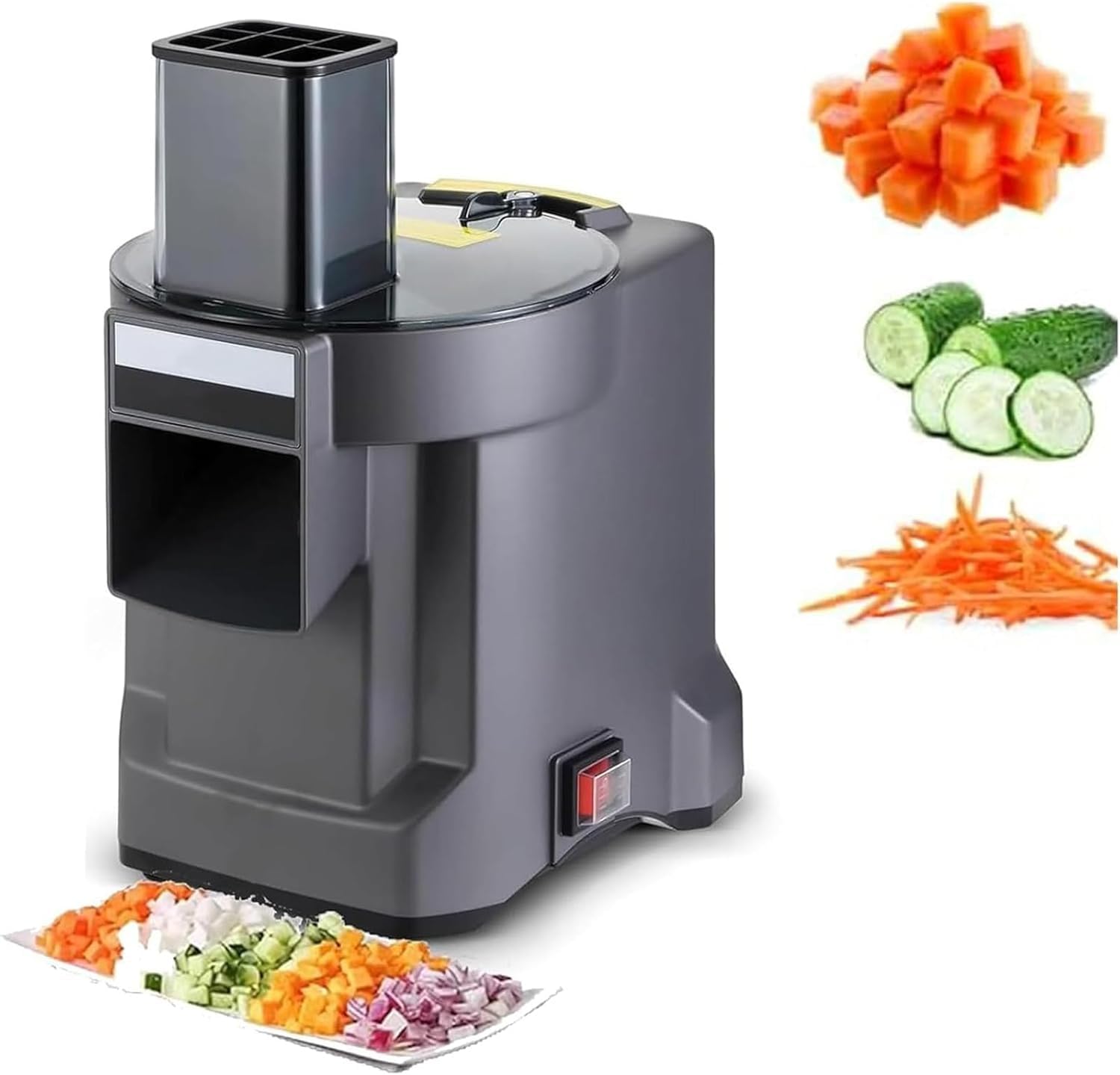Cortador de verduras eléctrico – Cortador, rebanador, rallador y cortador multifuncional para uso doméstico en la cocina – ideal para hacer ensaladas y preparar alimentos