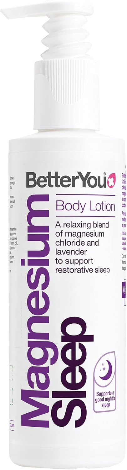 BetterYou Magnesium Sleep Lotion, Transdermal Magnesium Sleep Lotion Infused with Lavender & Chamomile to Support Sleep, Natural Sleep Aid, Better Sleep, Naturally, 180ml BetterYou Magnesium Sleep Lotion, Transdermal Magnesium Sleep Lotion Infused with Lavender & Chamomile to Support Sleep, Natural Sleep Aid, Better Sleep, Naturally, 180ml