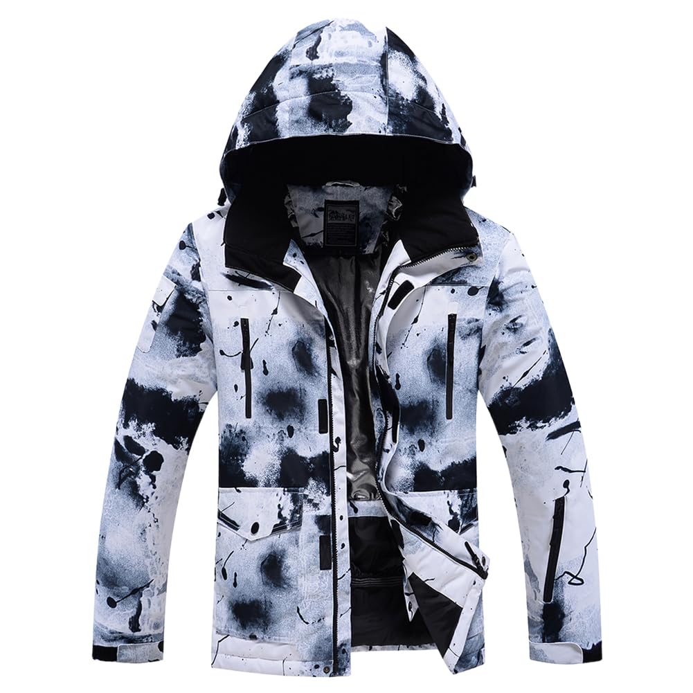 RIUIYELE Conjunto de chaqueta y pantalones de esquí para hombre, aislados, impermeables, para invierno, cálido, al aire libre, esquí, snowboard, chaquetas para hombre