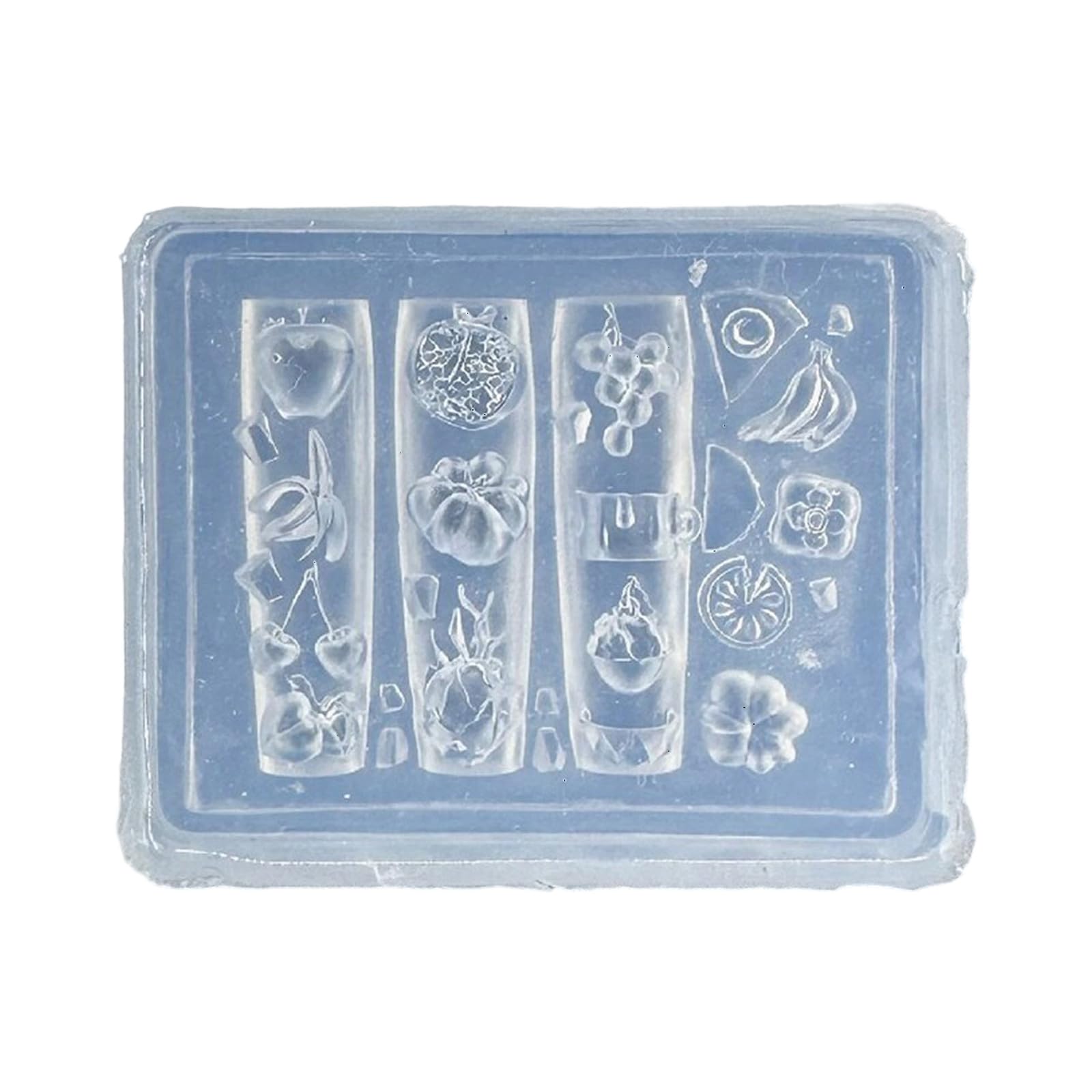 Maxtonser Silicone Nails Art Mold Accessory Delicate Shape 3D Nails Decorative Mold Silicone Texture for Various Nails Types