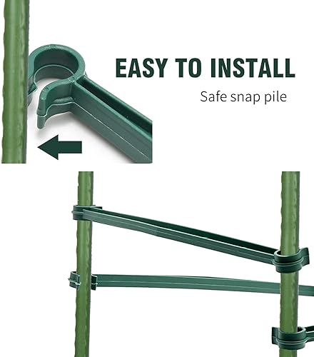 Miniatura 4 de 100 conectores de jaula de tomate, brazos de estaca para jaula de tomate, conectores de enrejado expandibles, estacas de jardín de 12.6 pulgadas,