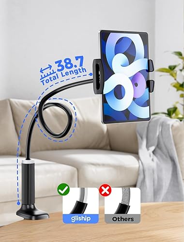 Miniatura 4 de Soporte para tablet de cuello de cisne, soporte para tableta soporte flexible para tableta compatible con iPad Mini Pro Air, Kindle, Switch, Galaxy