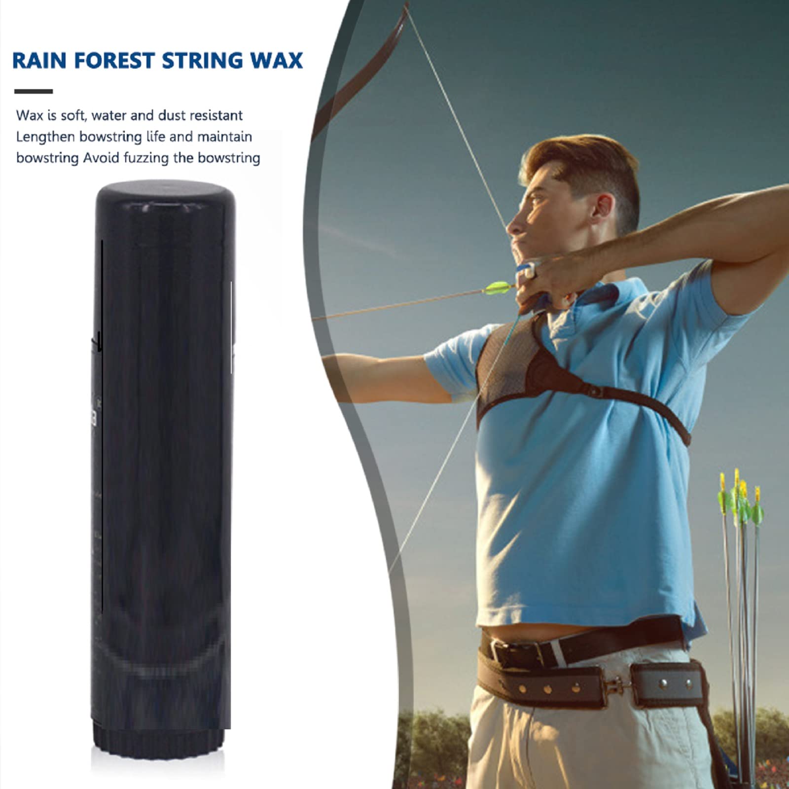 String Cera Archery Bow,Cera per la Manutenzione,Lubrificante per Binari di Protezione,Cera d'api per Arco ricurvo con Balestra,Ridurre L'attrito Evitare Lo Sfilacciamento, 1 Pezzi