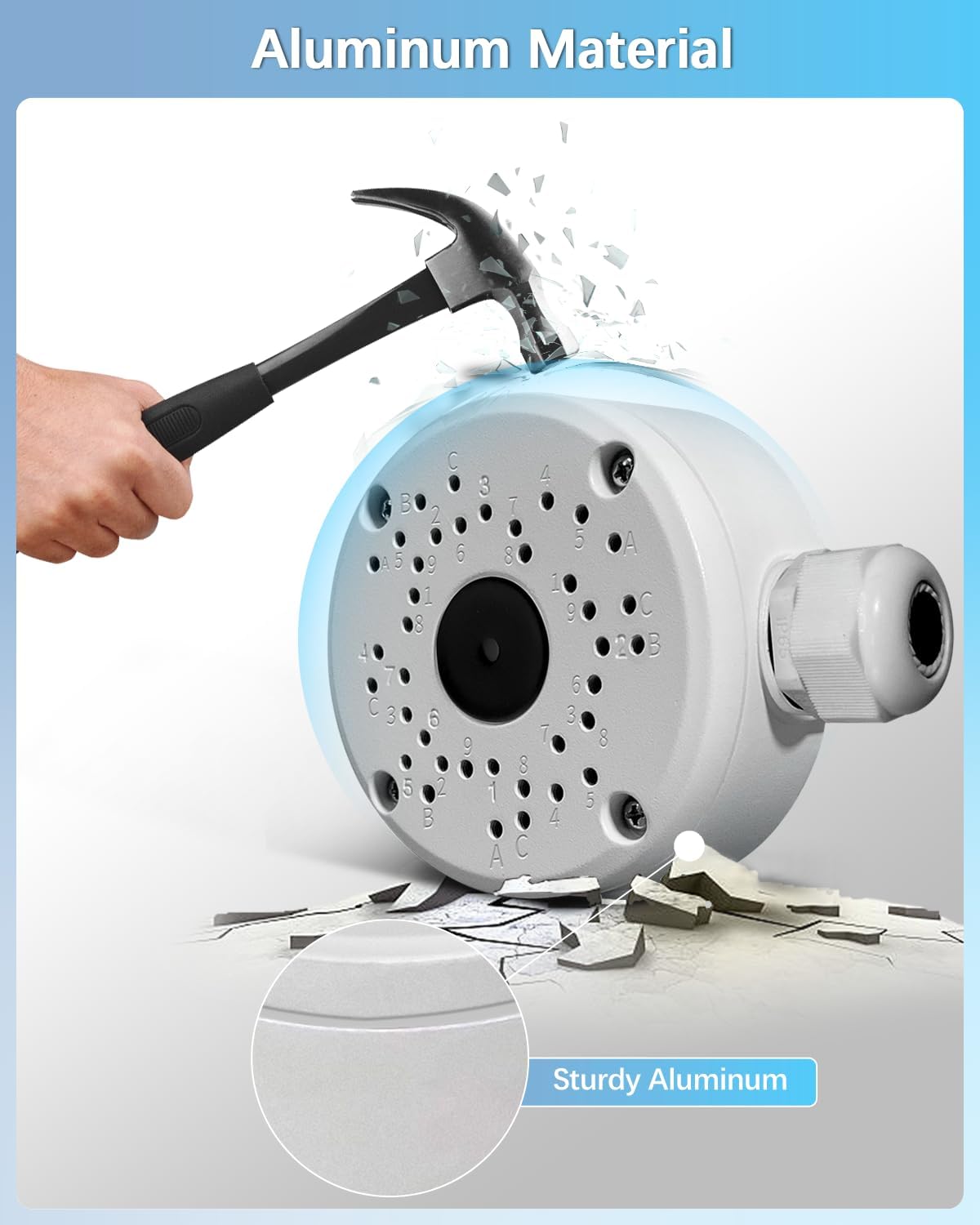 【Security Camera Junction Box】 Universal Bullet Security Camera Mount Bracket, IP66 Waterproof Junction Box for IP Camera