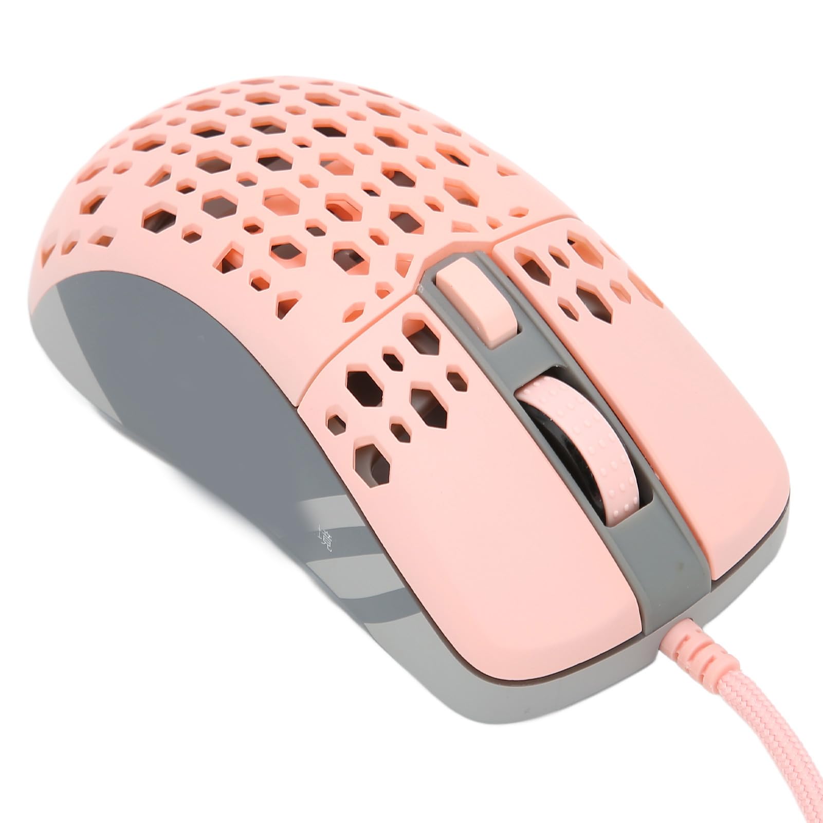 Aramox Souris Gamer, 8 DPI Réglables Coque Légère en Nid d'abeille (Pink)