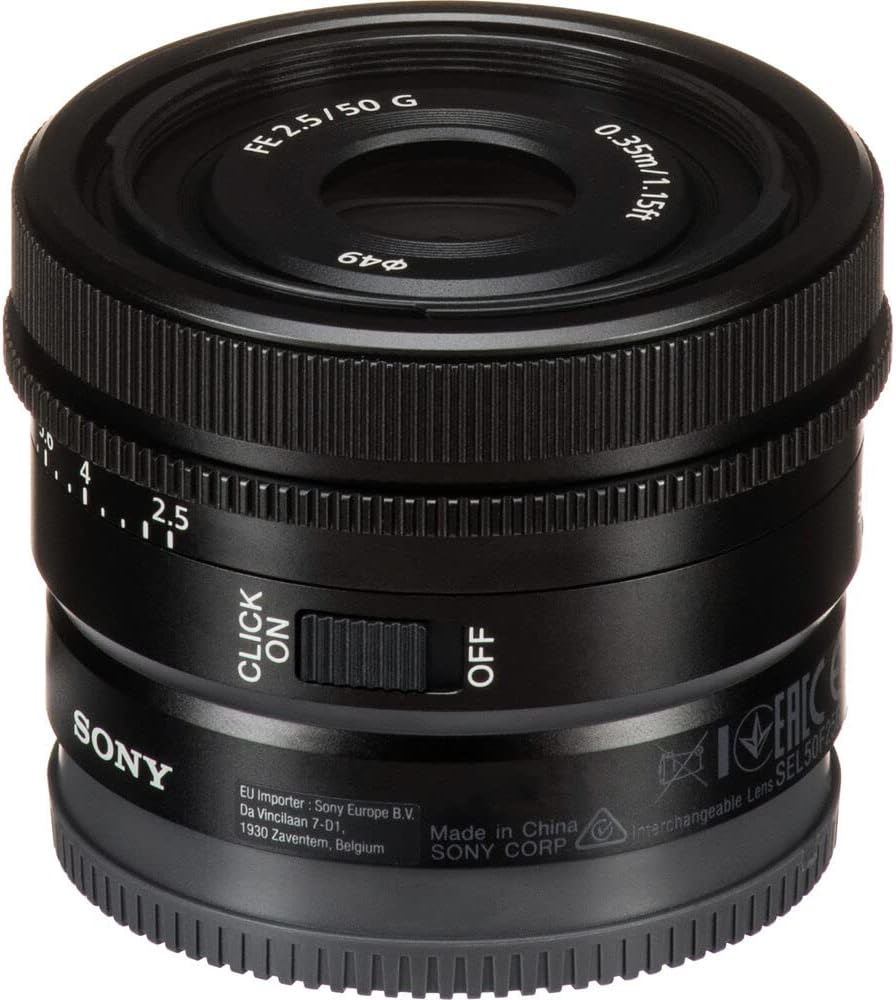 Sony FE 50mm f/2.5 G Lens (SEL50F25G) Compact Portrait and Street Photography E‑Mount Lens + Filter Kit + Cap Keeper + Cleaning Kit + More