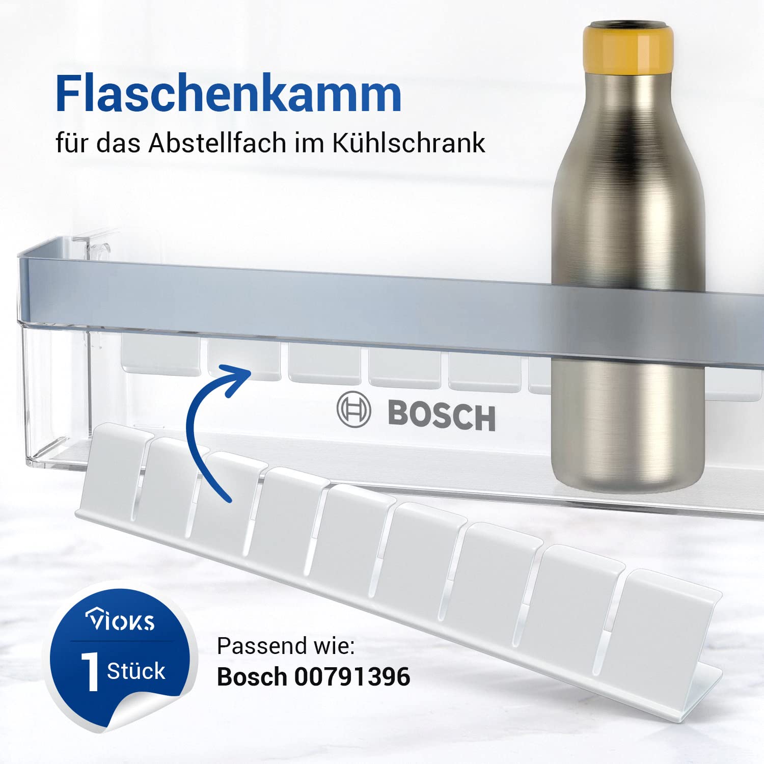 VIOKS Flaschenhalter Kühlschrank Ersatz für Bosch Siеmens 00791396