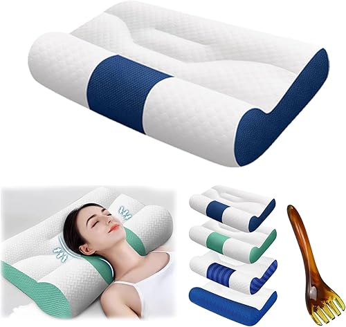 Miniatura 1 de Nimecal - Almohada ergonómica de plumón de ganso, almohada cervical para mejorar el sueño, cómoda almohada cervical de plumón de ganso, almohada
