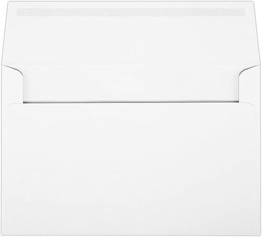 LUXPaper A9 Invitation Envelopes | 5 3/4" x 8 3/4"| Bright White | 24lb. Text | 50 Qty
