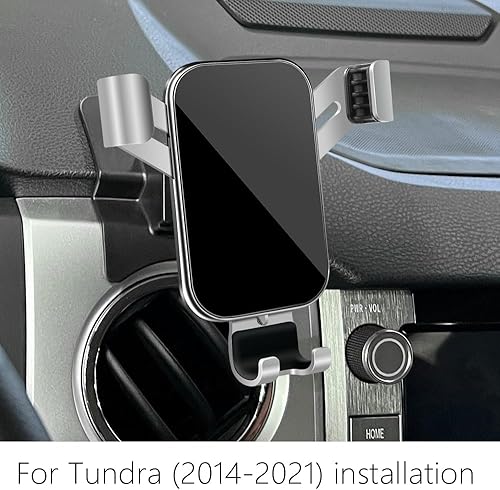 Miniatura 2 de Soporte para teléfono de coche para Toyota Tundra 2014 2015 2016 2017 2018 2019 2020 2021 Auto Interior Accesorios Mejores Teléfonos Celulares