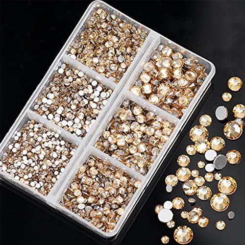 Gergxi Hotfix AB Strasssteine, verschiedene Größen, Kristall, flache Rückseite, Strass, 3D-Nagel-Diamanten, Nagelschmuck…
