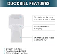 Vista 3 de Válvulas de pico de pato de repuesto compatibles con extractores de leche Lansinoh Reemplazan las válvulas blancas Lansinoh Piezas de extractor