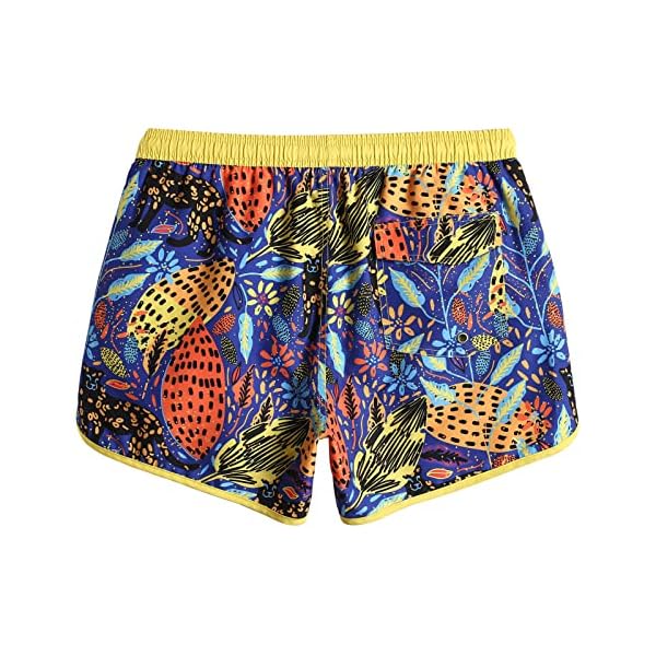 MaaMgic Mens Boys Vintage Swim Trunks with Mesh Lining Quick Dry Swim Suits Board Shorts,Black Leopard,Large - Image 3