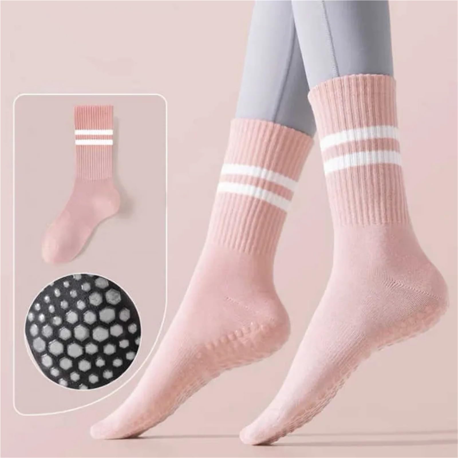 Stopper-Socken, Pilates-, Barre-, Yoga Socks for Women Cotton Multicolor Multiple Pairs