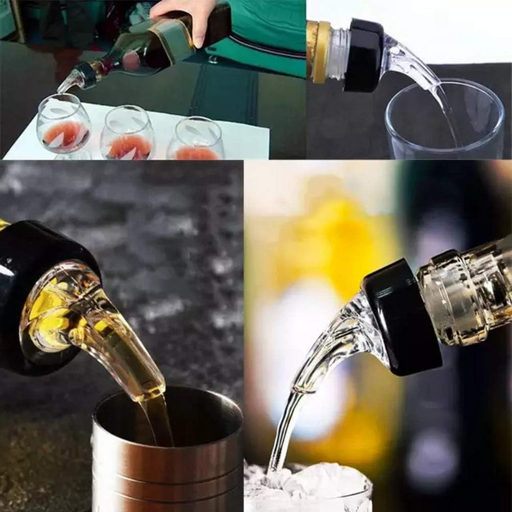 6 Pcs Measured Bottle Pourer, Liquor Pourers 1oz/30ml Automatic Liquor Bottle Pourers Bottle Jigger Quick Shot Spirit Measure Pourer for Wine Cocktail Gin Jigger