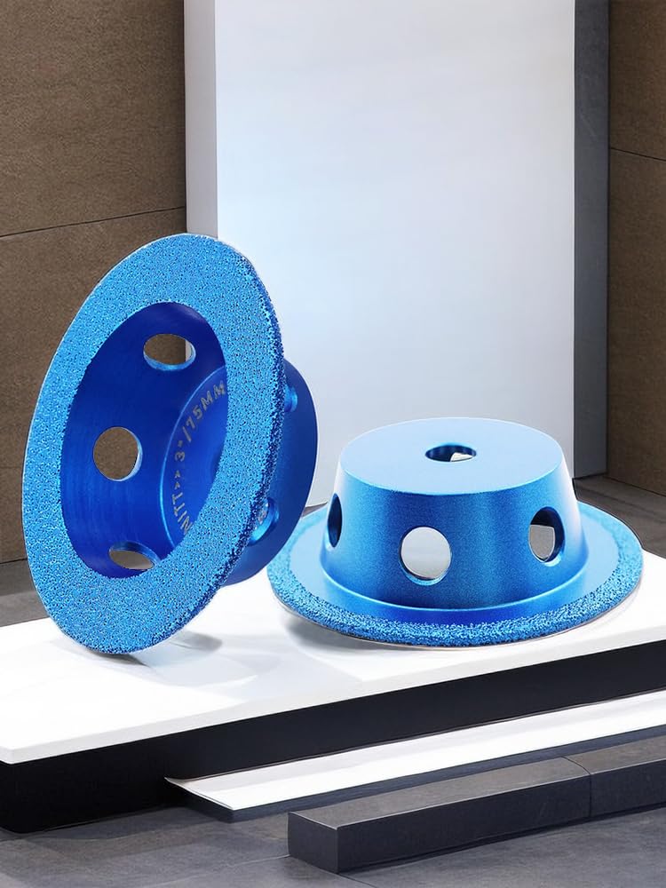3 inch Diamond Grinding Wheel - Diamond Profile Wheel Grinding for Granite,Porcelain,Ceramic Tile,Marble(2pcs).