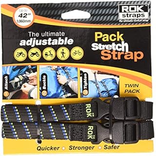 OXFORD ROK Straps MD 16mm Adj Black + Blue/Green - ROK305