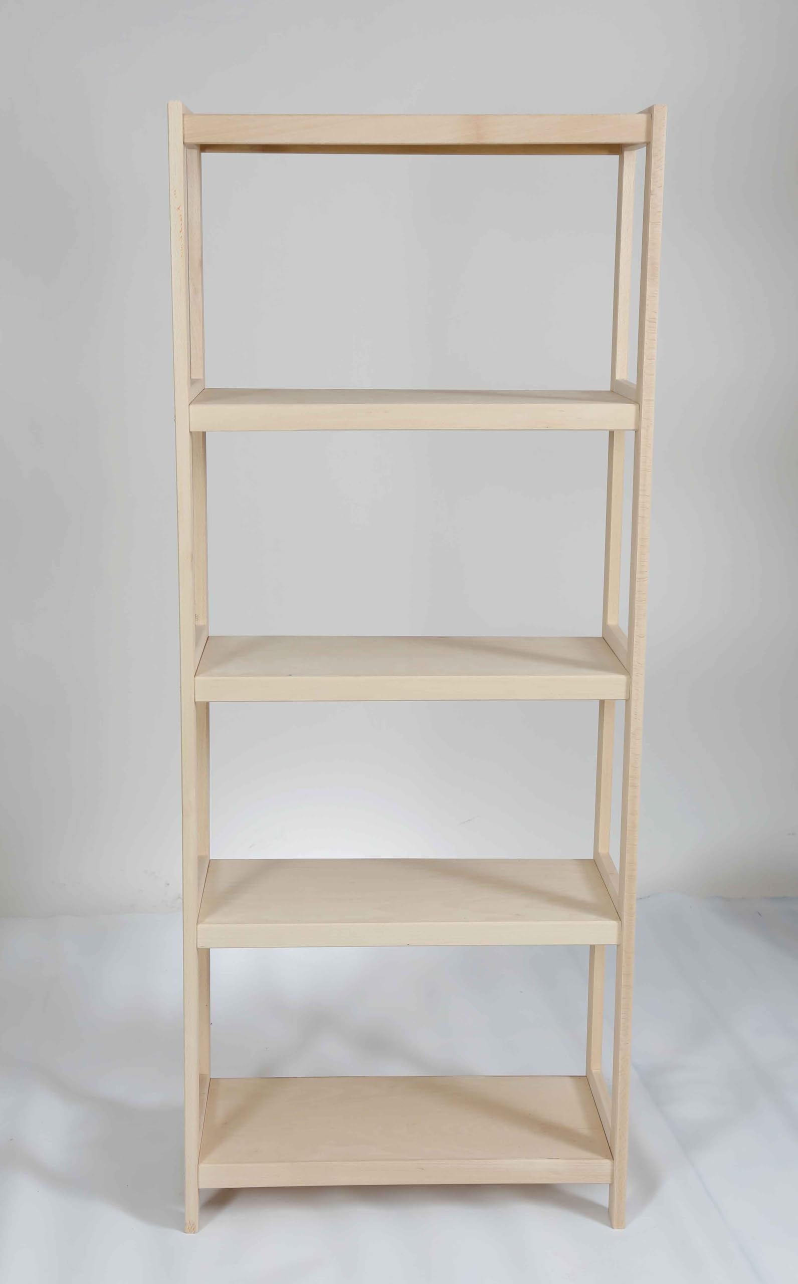 Scaffale per carichi pesanti in legno di faggio massiccio, 173 x 50 x 38 cm (altezza x larghezza x profondità), 5 ripiani, fino a 60 kg per ripiano, extra stabile, scaffale da