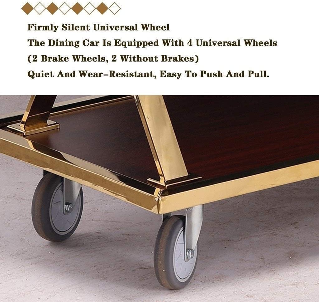 Carrello da bar versatile a 3 livelli su ruote, ideale per hotel, ristoranti, bar e saloni di parrucchiere, elegante scaffale da cucina e carrello per cibo per intrattenimento e servizio