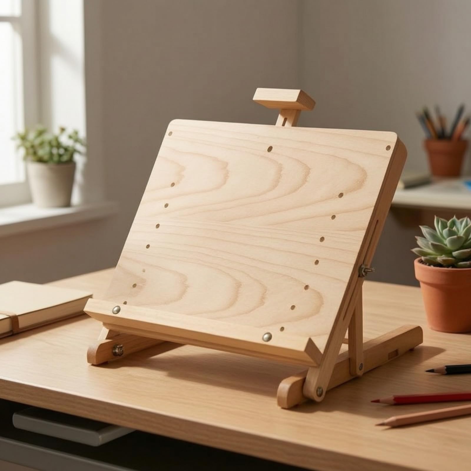 Gralara Caballete para Mesa Plegable Portátil Caballete con Soporte Ajustable Compacto para Artistas, Dibujantes, Taller
