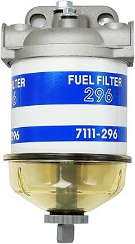 7111-296 Diesel Fuel Filter Assembly for Ford Tractor 2000 2600 4600 5000 5600 6600 7700 Replaces C7NN9162B D9NN9165BA C5NE9165C | For Massey Ferguson 133 135 140 145 165 175 178 | OE Quality