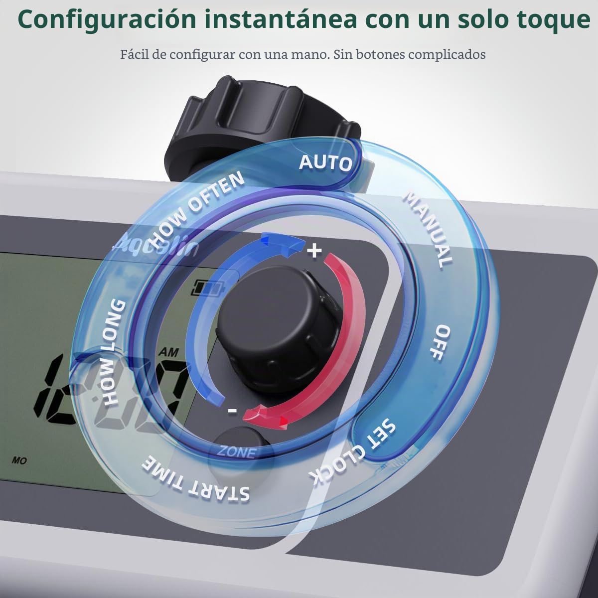 Temporizador de Agua de 4 Salidas, Temporizador automático de riego de Manguera de riego de 4 Zonas, Controlador programable de Sistemas de riego de jardín