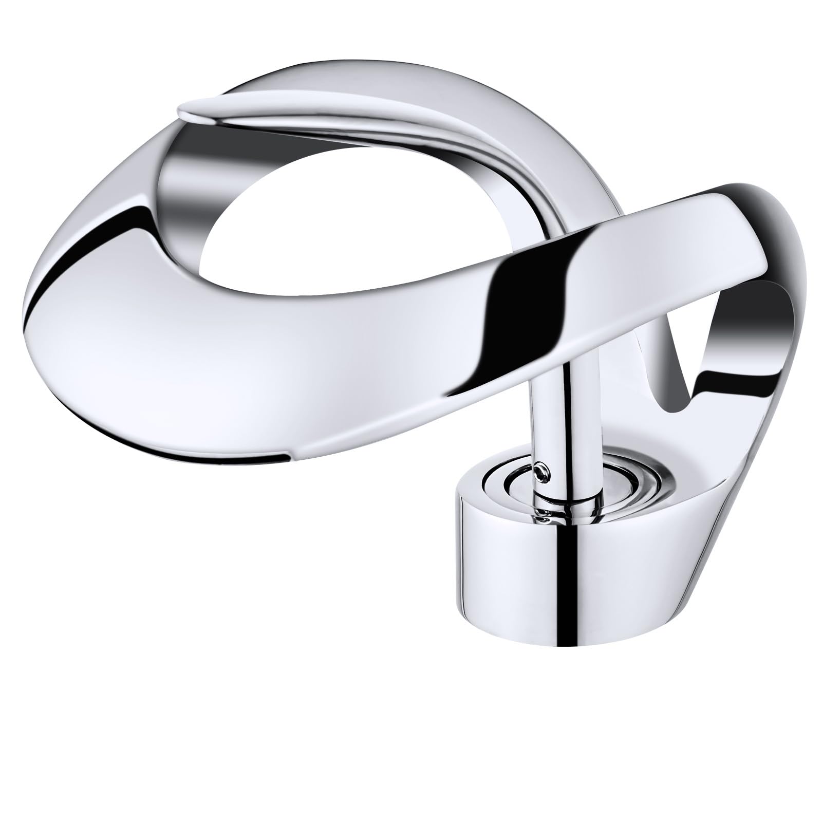 Modern Black 1 Hole Bathroom Sink Faucet Single Handle Vanity Sink Faucet (Chrome)