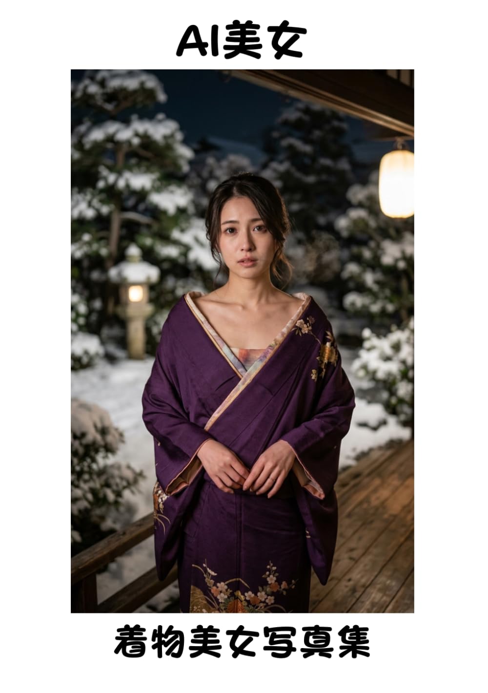 【AI美女】冬の温泉旅館の着物美女写真集