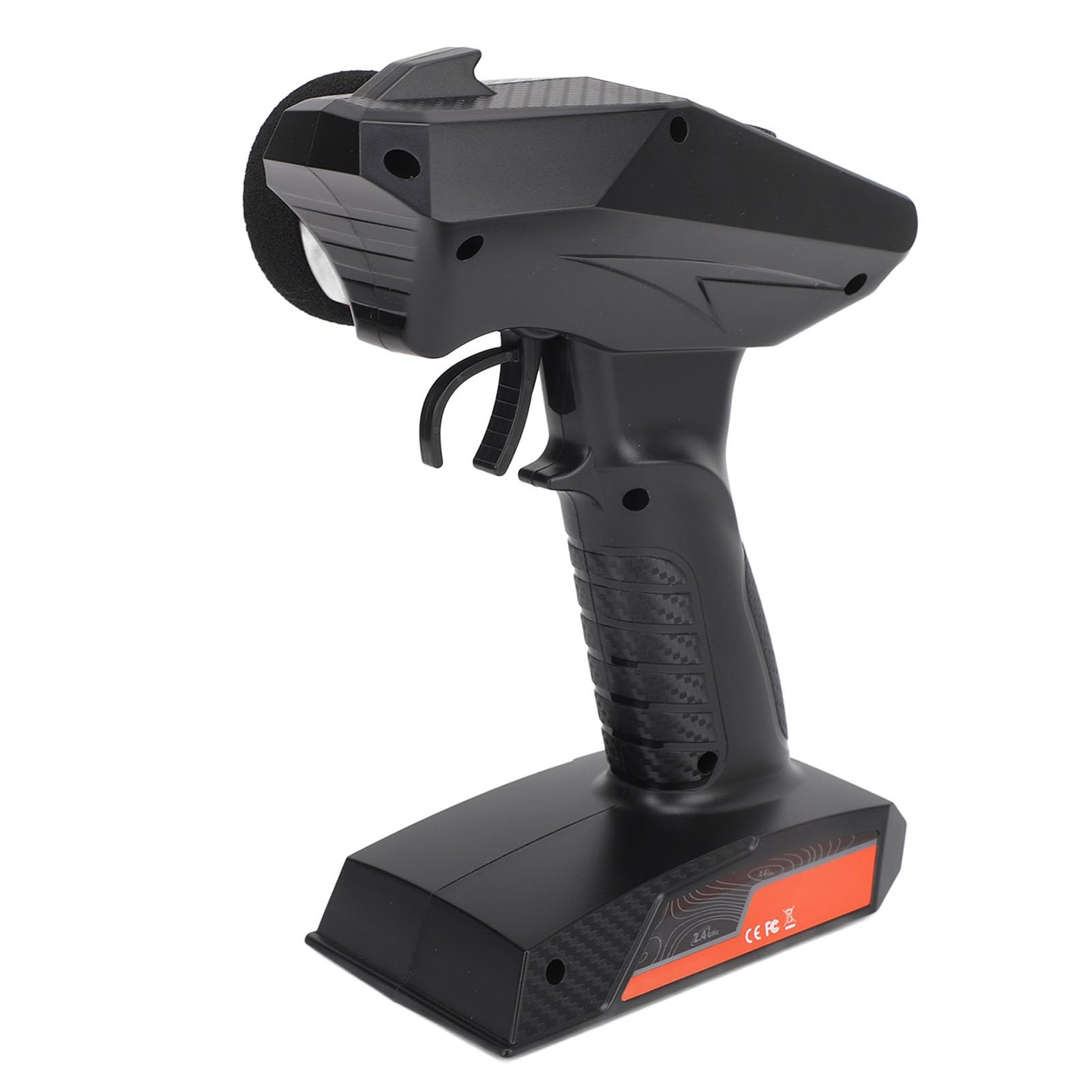 Distancia 7 Canales 2,4 GHz Transmisor Receptor de Radio con Acelerador Función de Velocidad Ilimitada para RC Coche Barco Plástico Negro 380g