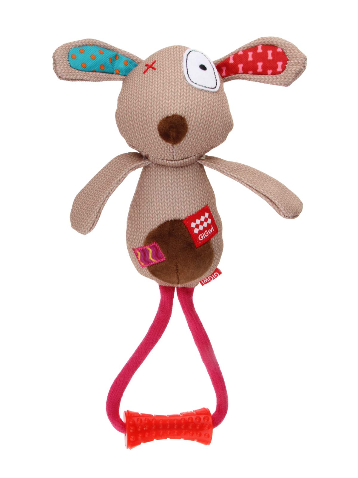 GiGwi Plush Friendz Johnny Stick Dog Tug Toy, Squeaky, Soft, Plush Dog Toy with Durable Tug, Gentle on Teeth, Gums, Perfect for Fetching, Tossing, Tug-of-War, Suitable for Medium to Large Breeds (B07RWX3DQX) Amazon Price History, Amazon Price Tracker