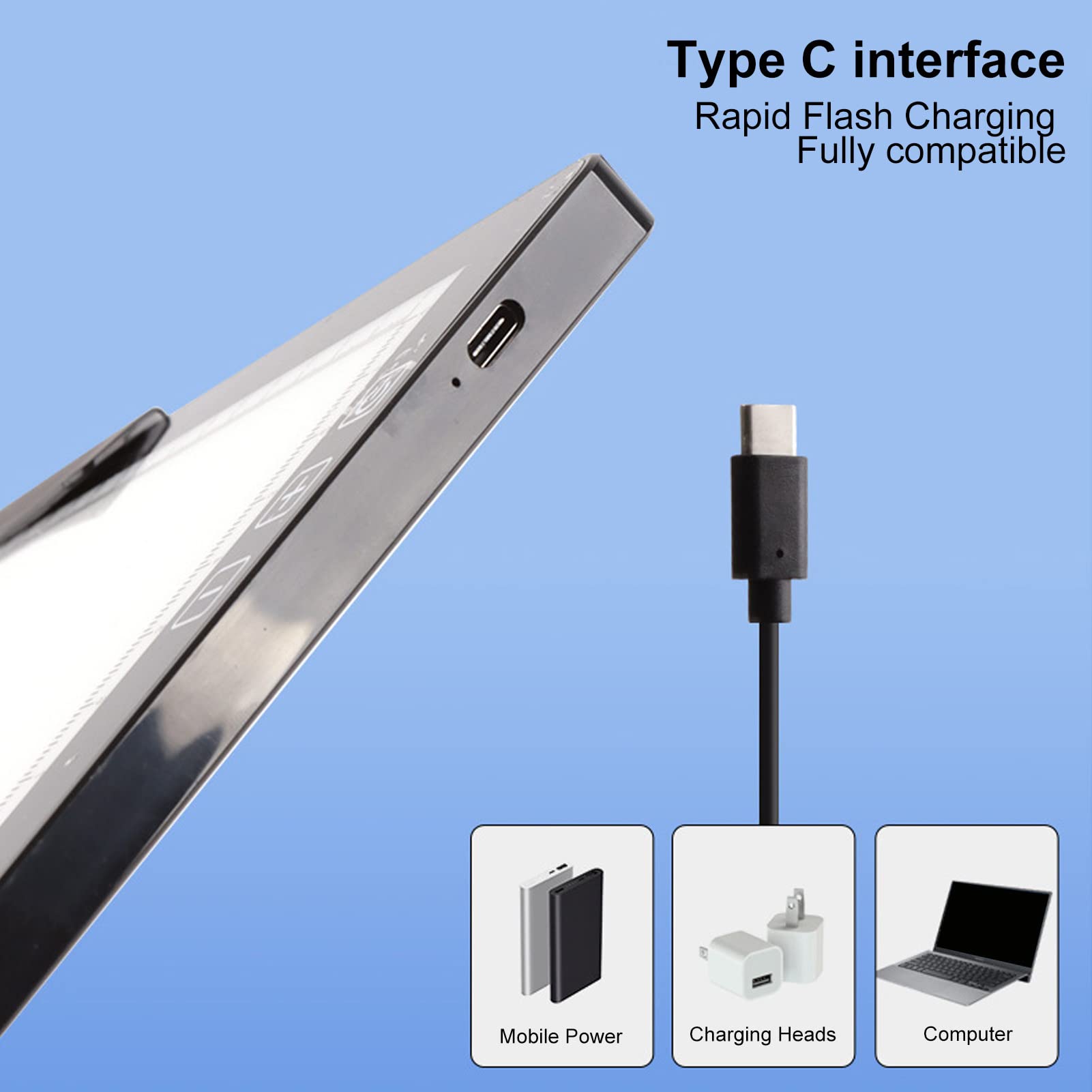 Artcraft LED Trace Light Pad, Portable Polyvalent Tracing LED Board Light Box Rechargeable Longue Durée de Vie de la Batterie pour le Streaming pour l'animation