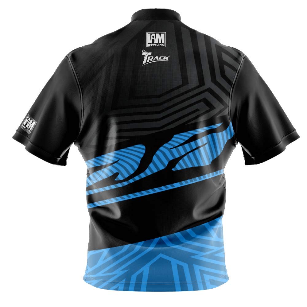 Logo Infusion I AM Bowling Jersey Short Sleeve Sash Collar 2012-TR Made in USA Track (US, Alpha, Large, Regular, Regular) Multicolored