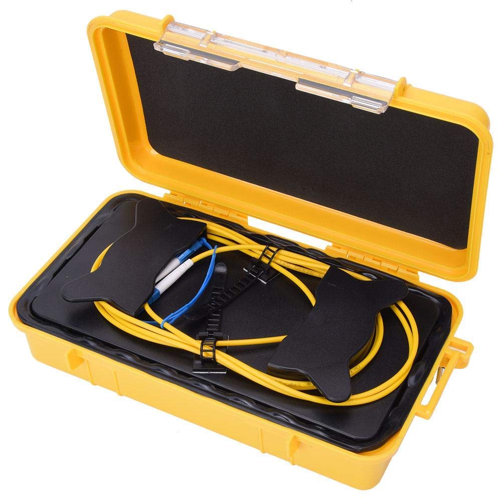 Cable de extensión de prueba LC/UPC-LC/UPC, cable de extensión de prueba de cable de lanzamiento de fibra óptica OTDR monomodo de 500M con caja de almacenamiento