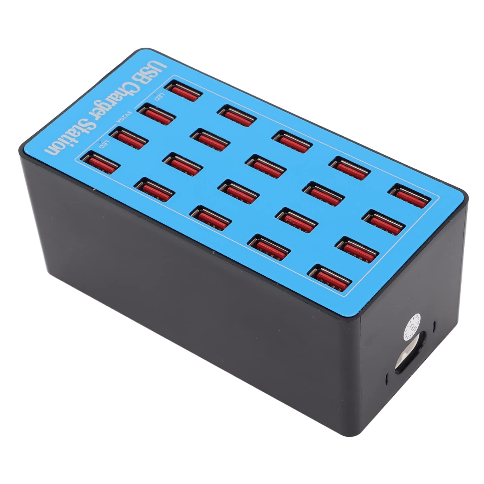 Station de Rapide USB 100 W 20 Ports, Chargeur Rapide USB de Bureau de Voyage, Adaptateur de Bande d'alimentation pour Chargeur Mural USB, Station de Multi-Ports (Prise UE)