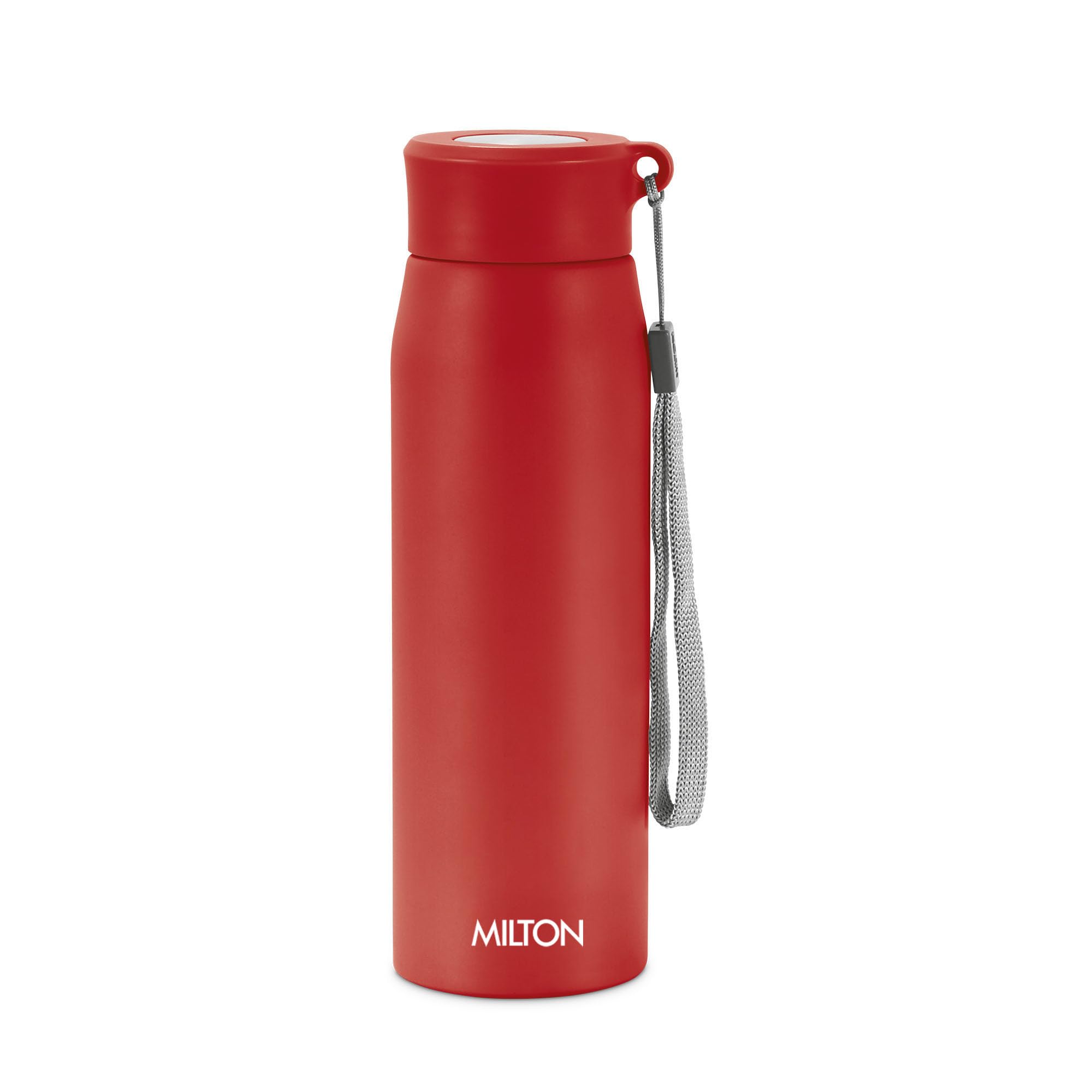 MILTON Handy 650 Stainless Steel Sipper Water Bottle 690 ml, Single Walled, ISI Certified I Leak Proof Lid, Rust Proof I For School, Office, Gym I Red