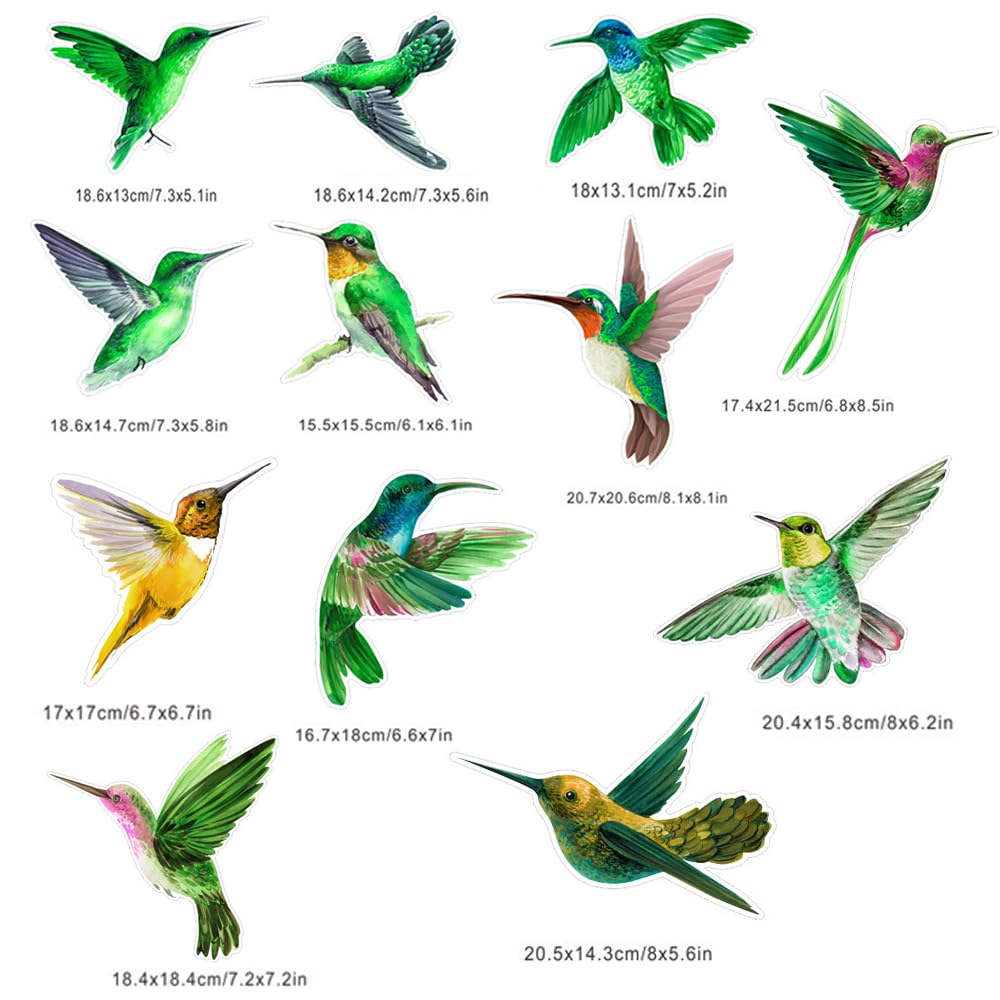 BDSHUNBF 25 Pezzi Adesivi per Finestre, Adesivi Anticollisione per Uccelli, Anti Collisione Adesivi a Finestra, Colibrì Adesivi Finestre per Prevenire Persone e Attacchi di Uccelli su Finestra Vetro
