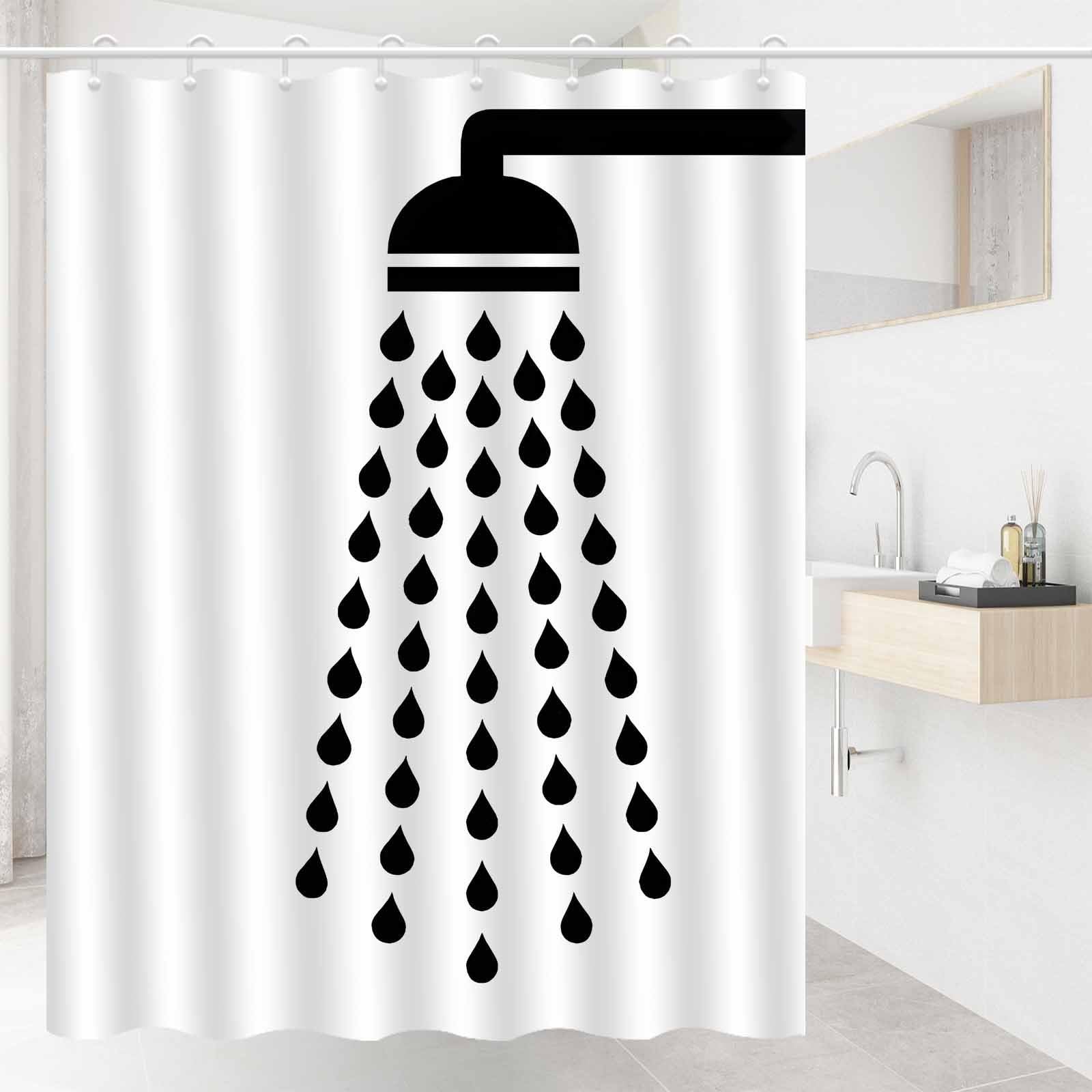 Rideau de douche moderne pour éviter les fuites d'eau, textile de salle de bain 100x210 imperméable