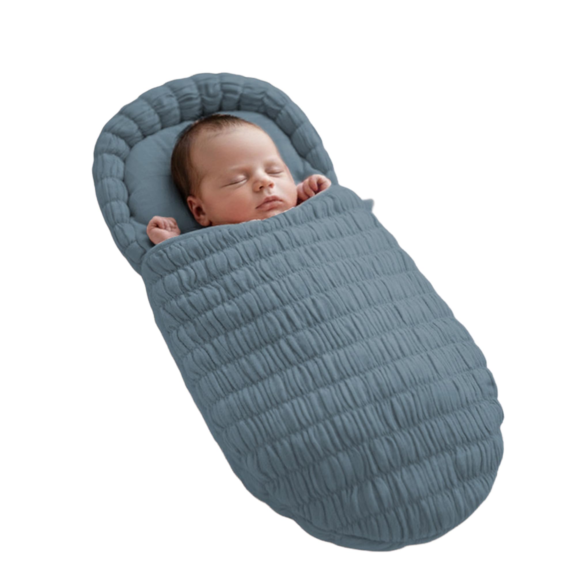StarAndDaisy Baby Sleeping Bag for Newborn Boy & Girl/Baby Bedding Set for New Born/Premium Cotton and Comfortable for 0-12 Months/Foldable & Washable Cotton Design -Blue-image-49