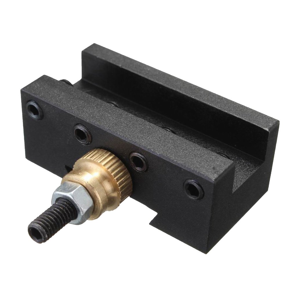 Mini Tornio a 4 Pezzi, Portautensili a Cambio Rapido, Portautensili per Fresatura, Portautensili per Tornitura, Lega di Alluminio per Officina, Nero + rame, 6pcs