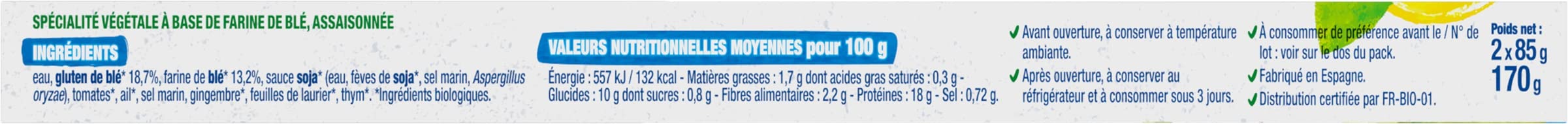 Bjorg Seitan Bio 2 x 85 g