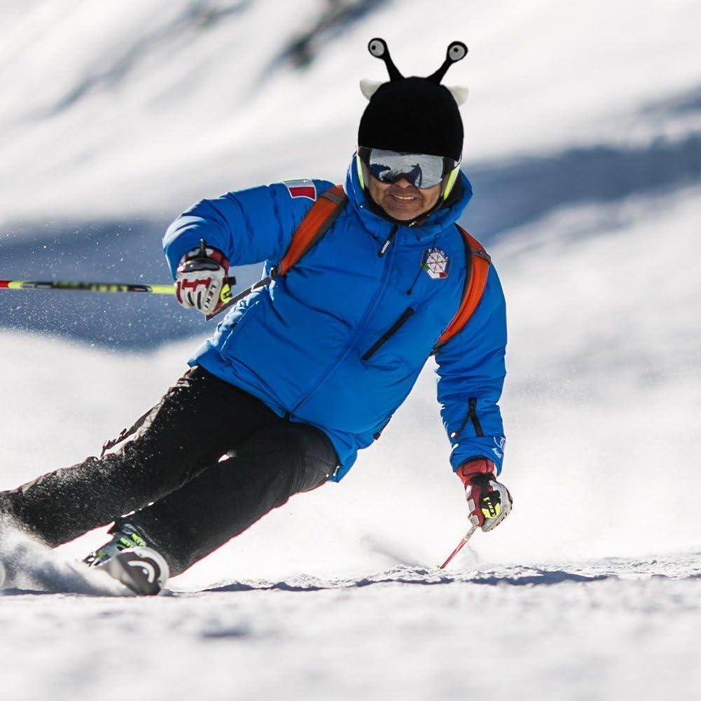 Pokrowiec na kask narciarski, z kreskówki, elastyczny pokrowiec na kask narciarski, na zimę, ciepła głowa, akcesoria do sprzętu sportowego na świeżym powietrzu