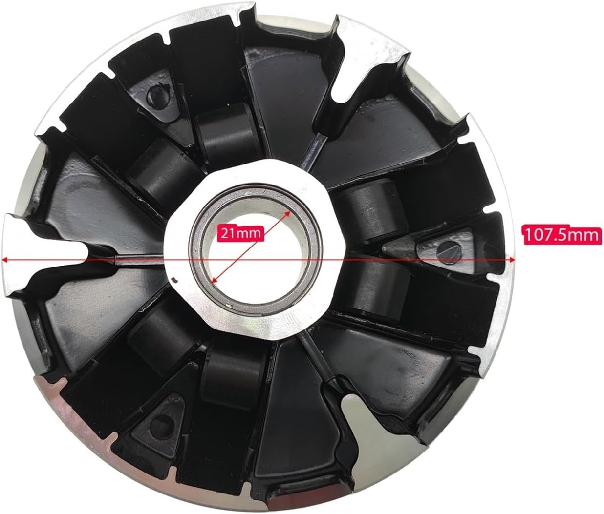 Compatible with ZY100 LY100 FX100 Scooter Transmission Drive Pulley Assembly(One Set)