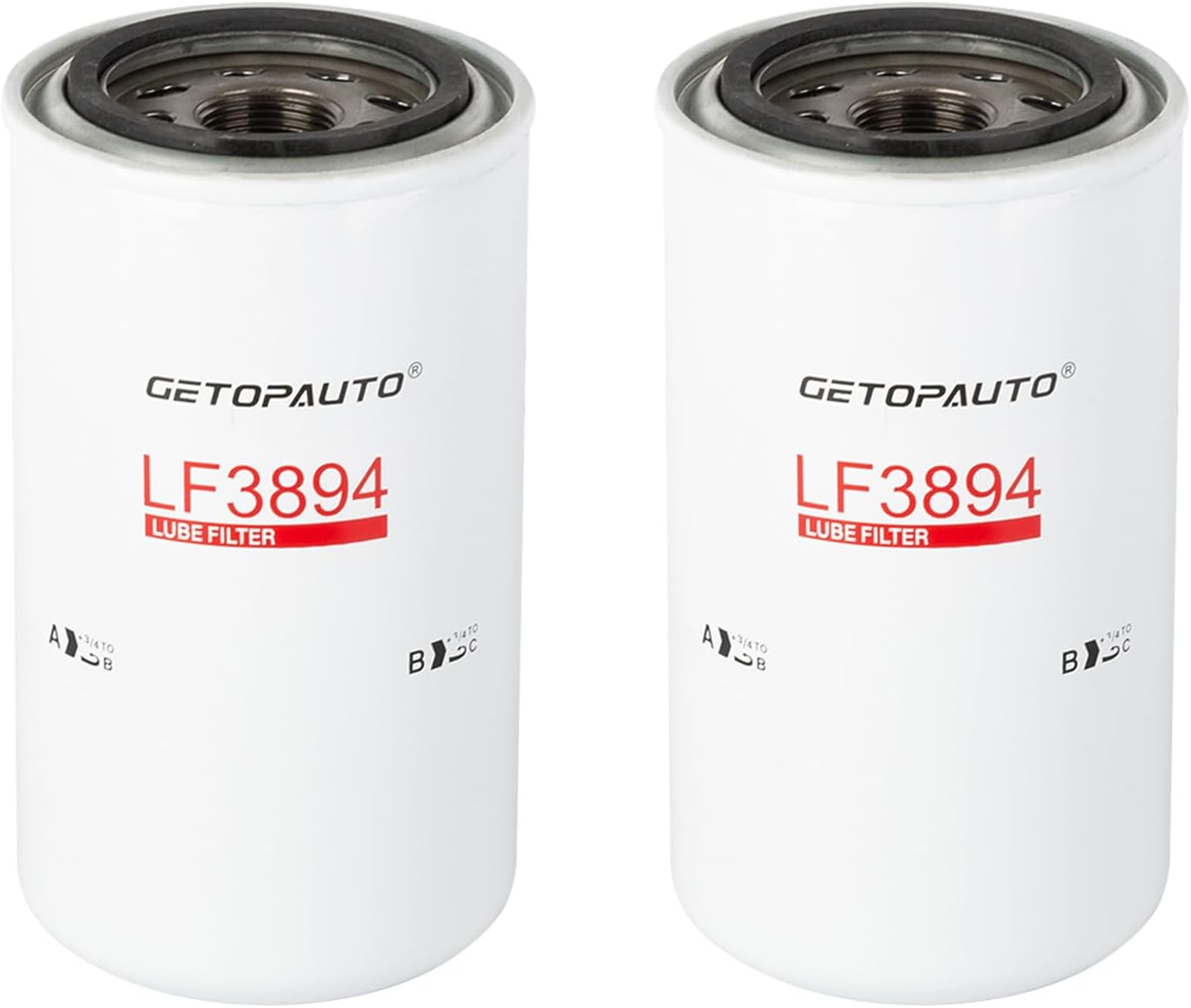 GETOPAUTO LF3894 Oil Filter Compatible with Cummins Filtration Fleetguard LF3894 for 86-2002 Dodge 5.9 Diesels(set of 2)