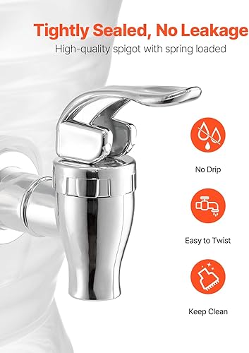 Miniatura 3 de VEVOR Dispensador de bebidas, dispensador de bebidas de 2.64 galones para fiestas, dispensadores de jugo de plástico con cámara de hielo de espita,